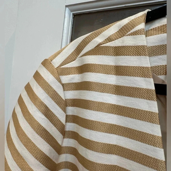 Susina Gold Shore Stripe 3/4 Sleeves Open Front Blazer Jacket Plus Size 2X NWT - Picture 5 of 12